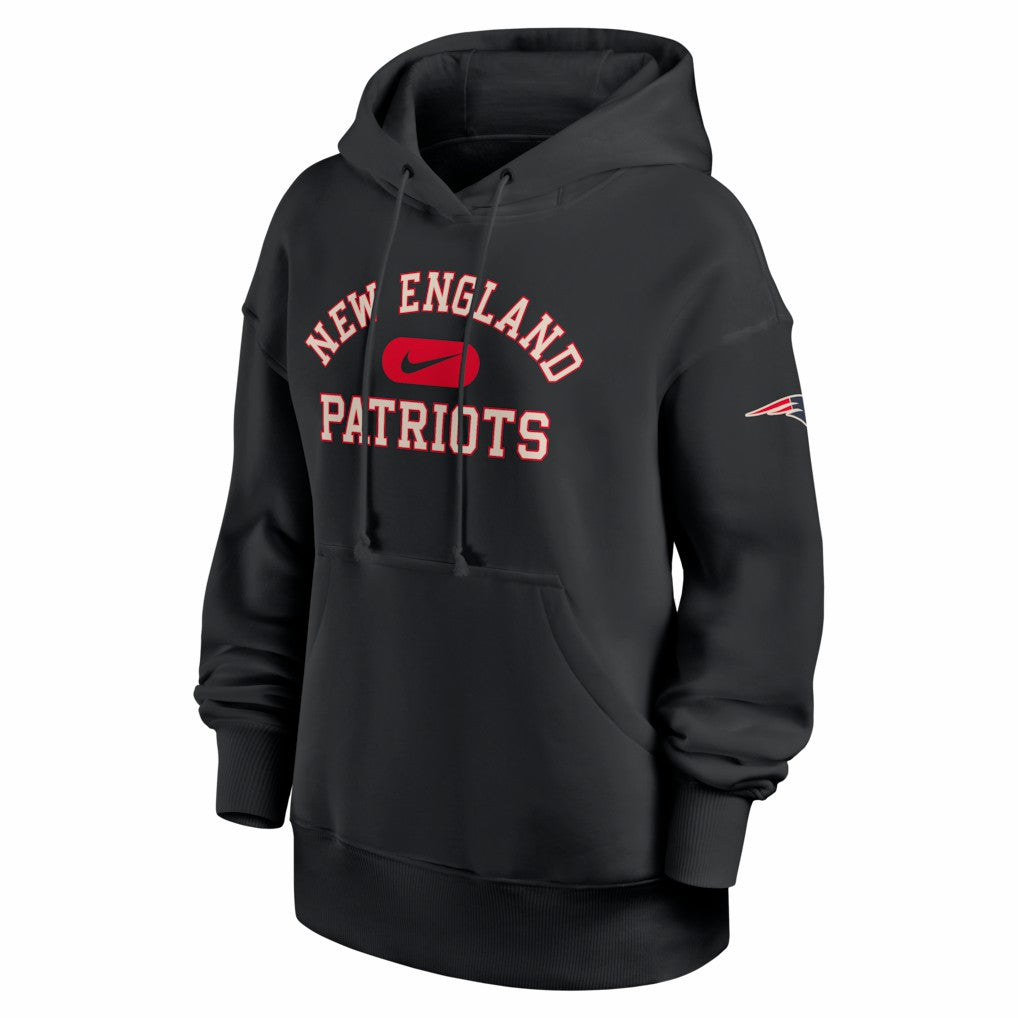 New England Patriots Women's Oversized Legacy Phoenix Hoodie - Black Hoodies