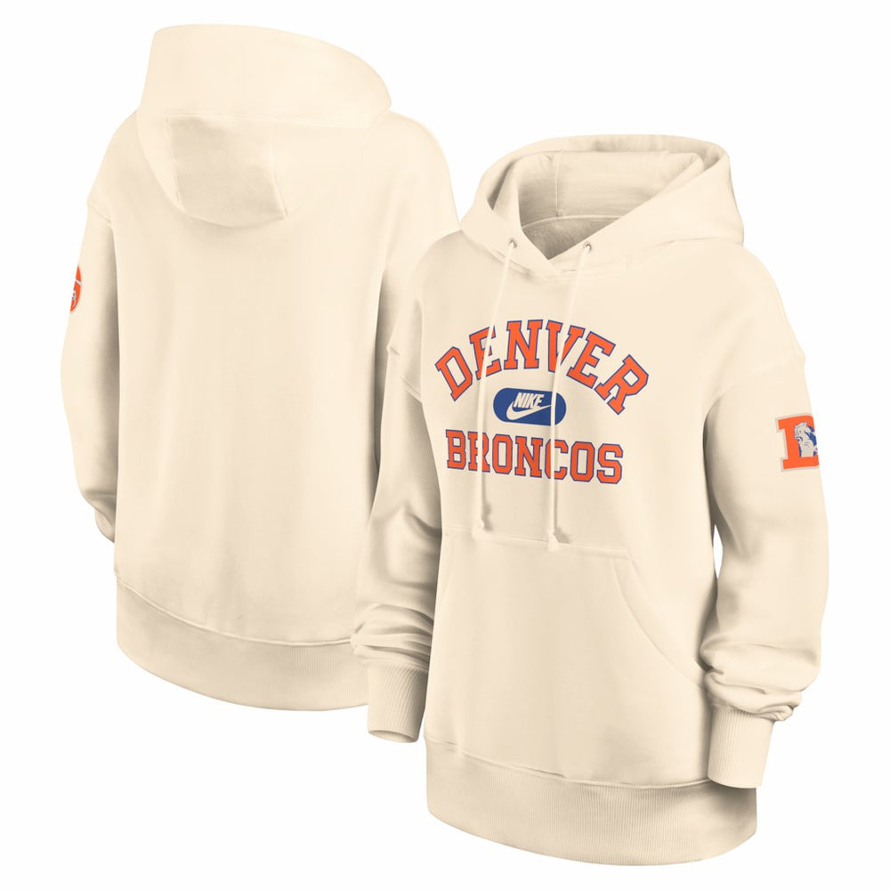 Denver Broncos Women's Oversized Legacy Phoenix Hoodie - Natural Hoodies