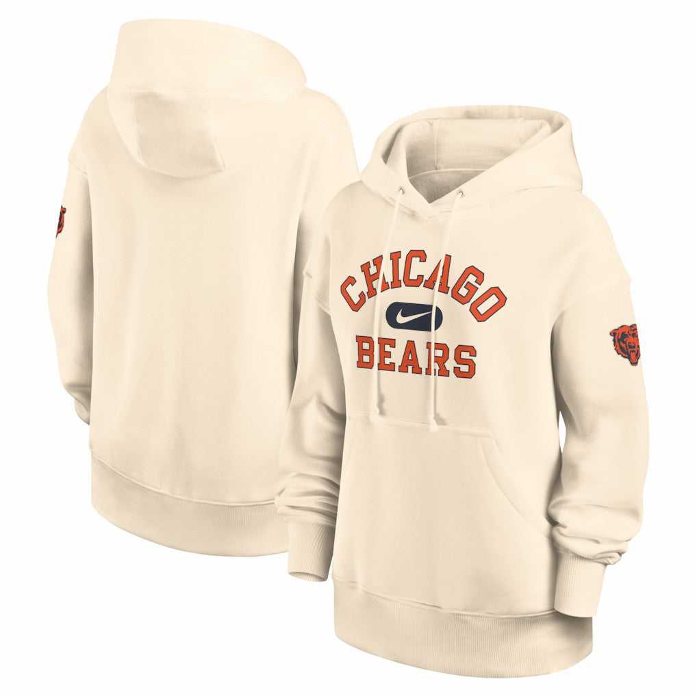 Chicago Bears Women's Oversized Legacy Phoenix Hoodie - Natural Hoodies