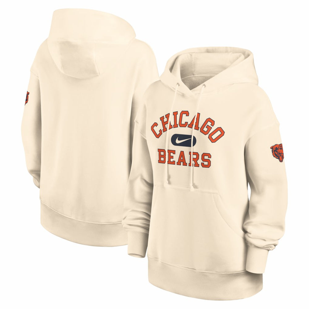 Chicago Bears Women's Oversized Legacy Phoenix Hoodie - Natural Hoodies