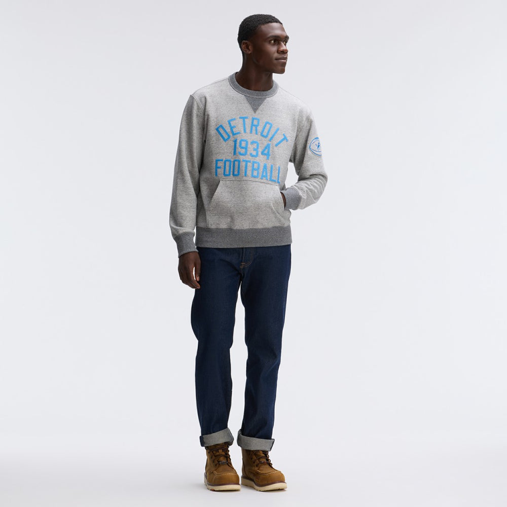 Detroit Lions IconicFleece Pocket Sweatshirt - Heather Gray Sweatshirts