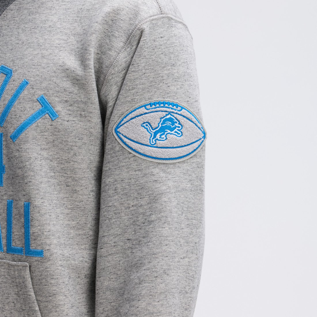 Detroit Lions IconicFleece Pocket Sweatshirt - Heather Gray Sweatshirts