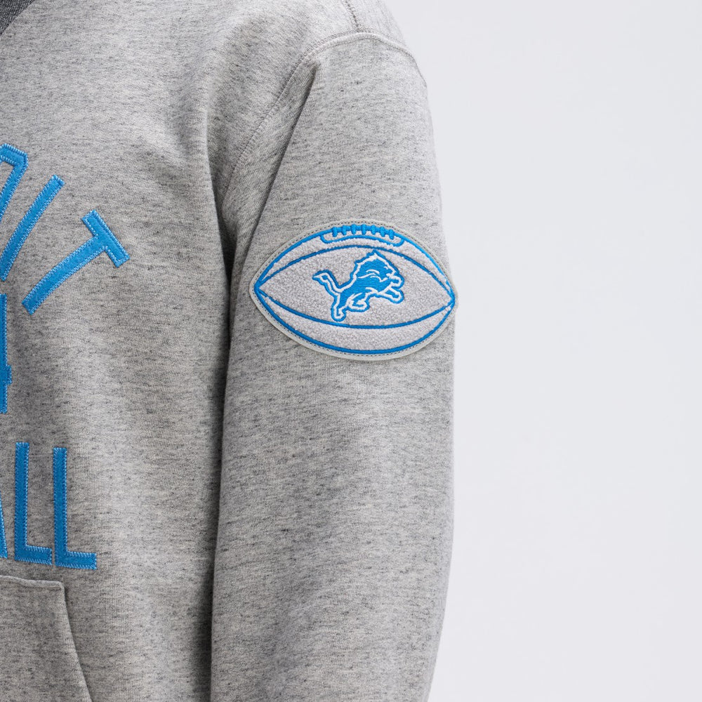 Detroit Lions IconicFleece Pocket Sweatshirt - Heather Gray Sweatshirts