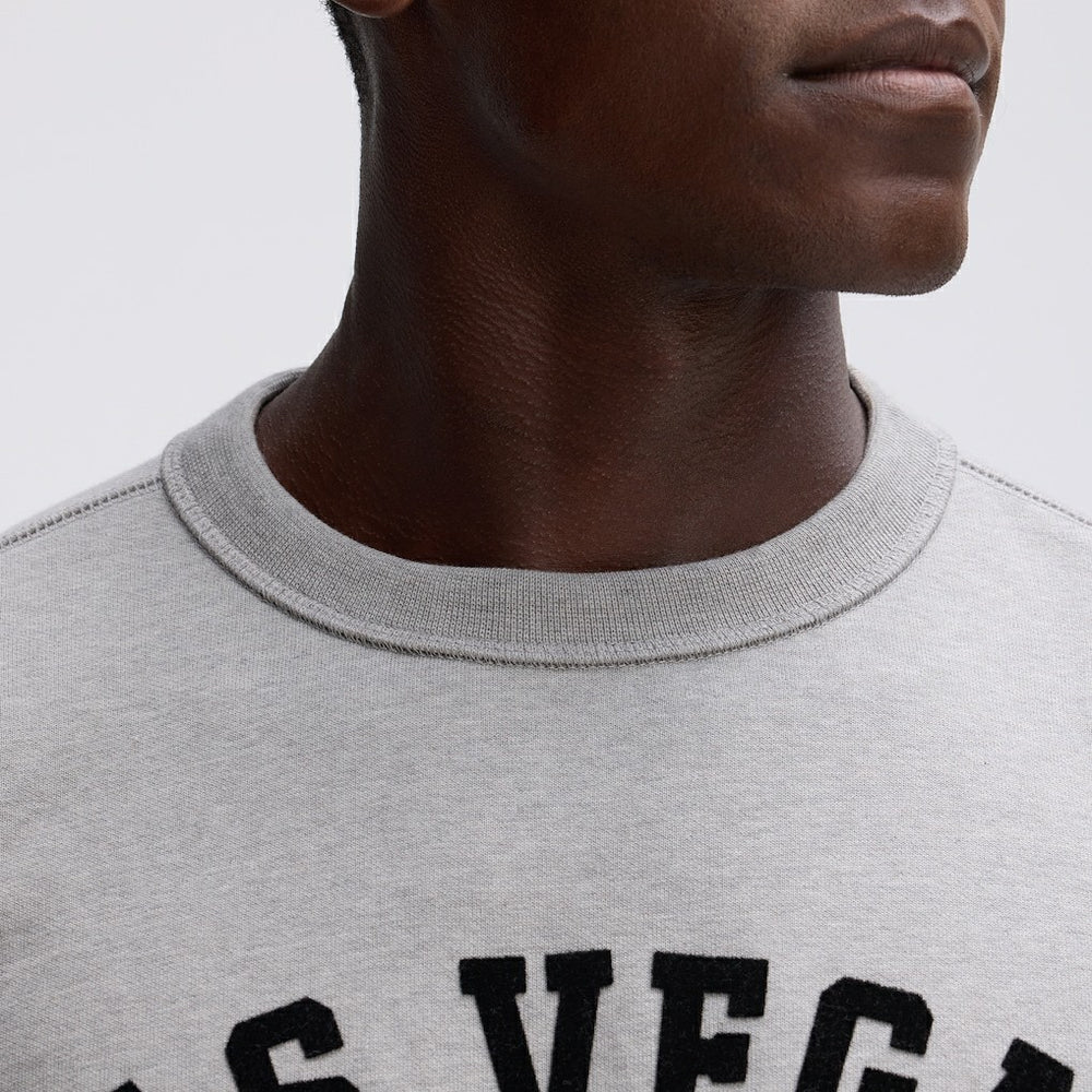 Las Vegas Raiders IconicFleece Short Sleeve Sweatshirt - Heather Gray Sweatshirts
