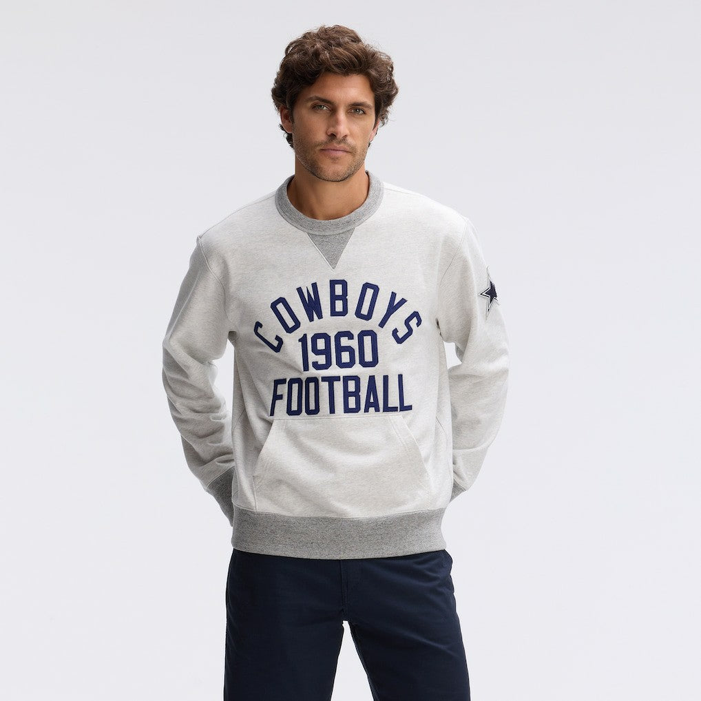 Dallas Cowboys IconicFleece Pocket Sweatshirt - Heather Gray Sweatshirts
