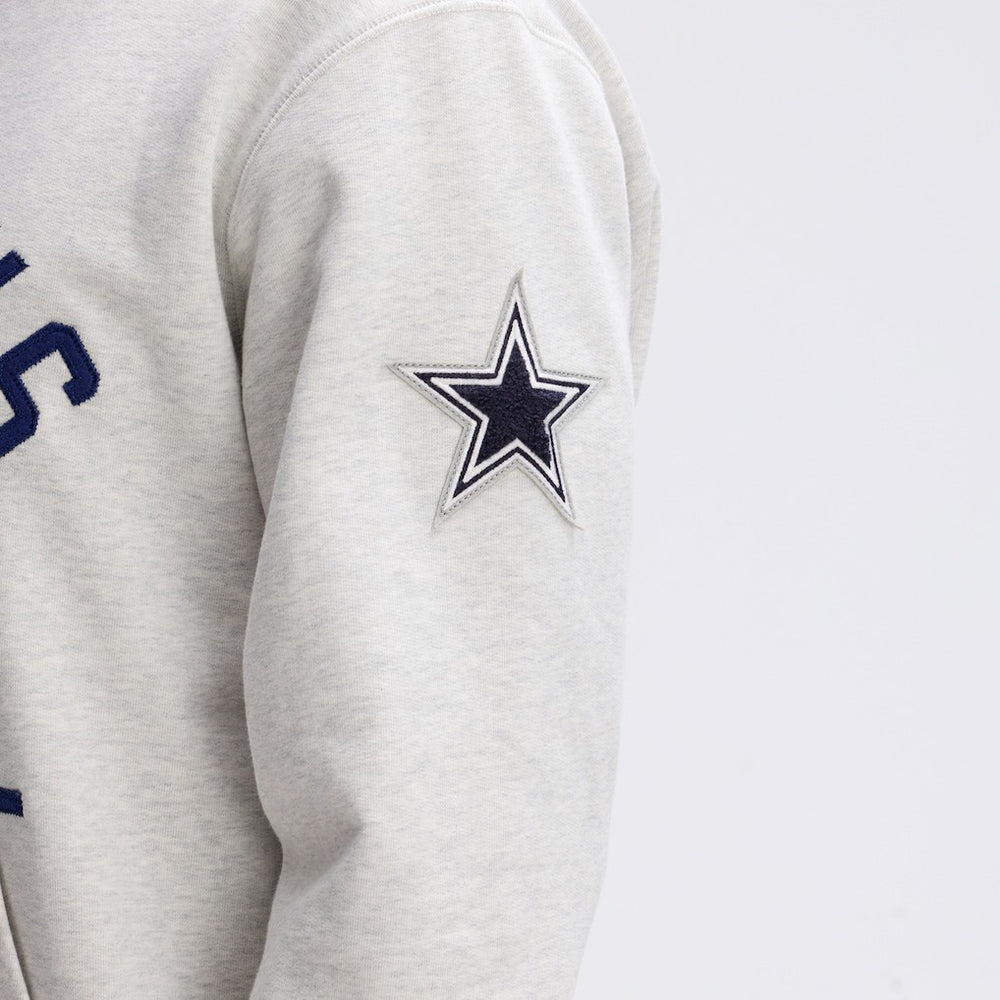Dallas Cowboys IconicFleece Pocket Sweatshirt - Heather Gray Sweatshirts