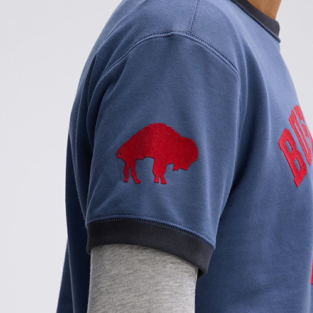 Buffalo Bills IconicFleece Short Sleeve Sweatshirt - Royal Sweatshirts