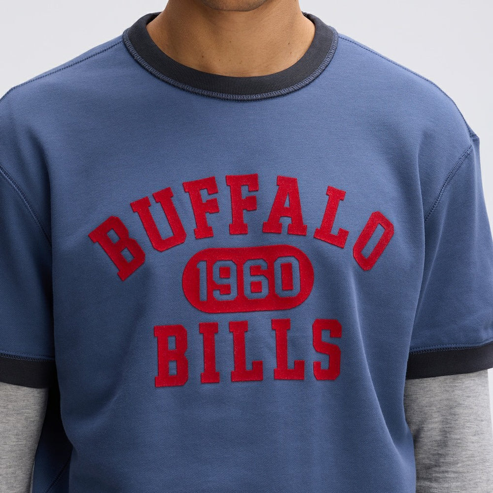 Buffalo Bills IconicFleece Short Sleeve Sweatshirt - Royal Sweatshirts