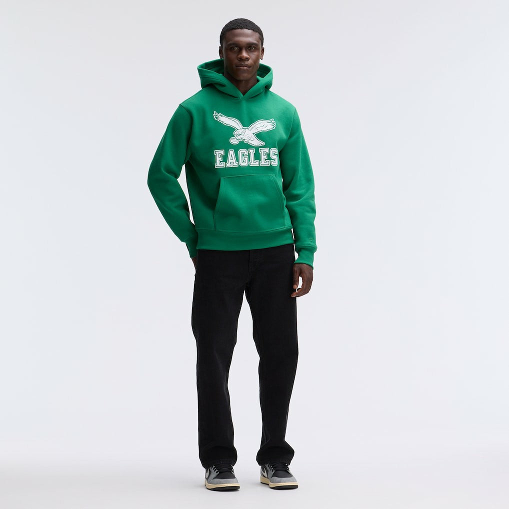 Philadelphia Eagles IconicFleece Flocked Hoodie - Kelly Green Hoodies