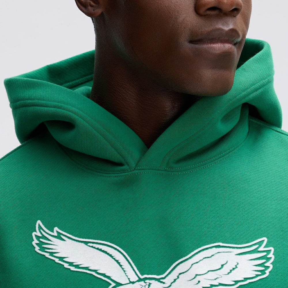 Philadelphia Eagles IconicFleece Flocked Hoodie - Kelly Green Hoodies