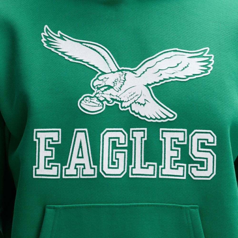 Philadelphia Eagles IconicFleece Flocked Hoodie - Kelly Green Hoodies