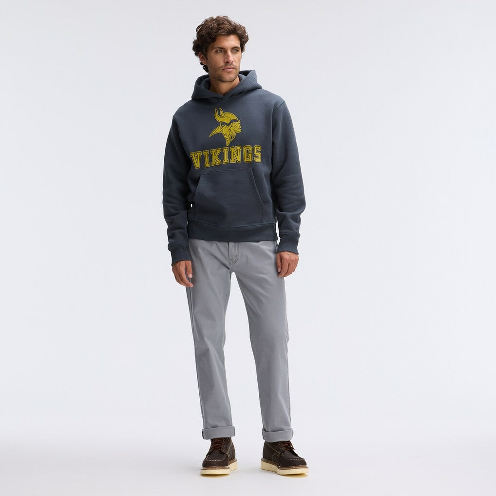 Minnesota Vikings IconicFleece Flocked Hoodie - Charcoal Hoodies