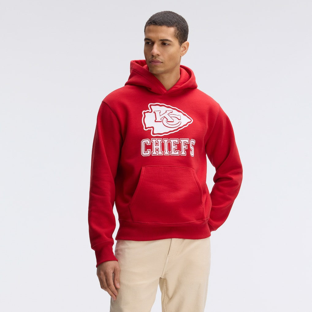 Kansas City Chiefs IconicFleece Flocked Hoodie - Red Hoodies