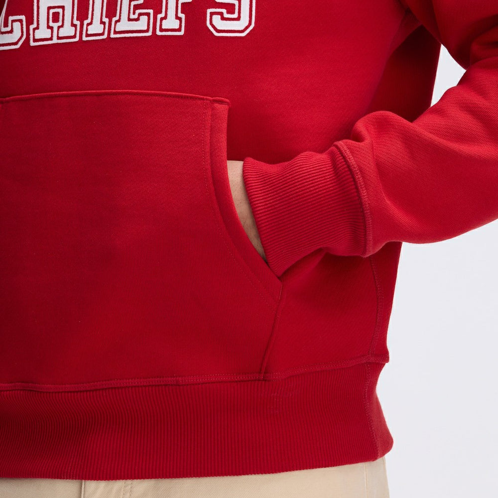 Kansas City Chiefs IconicFleece Flocked Hoodie - Red Hoodies