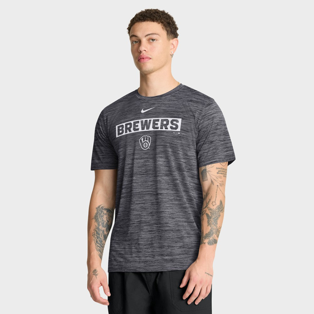 Milwaukee Brewers Nike Velocity Dri-FIT T-Shirt - Black T-shirts