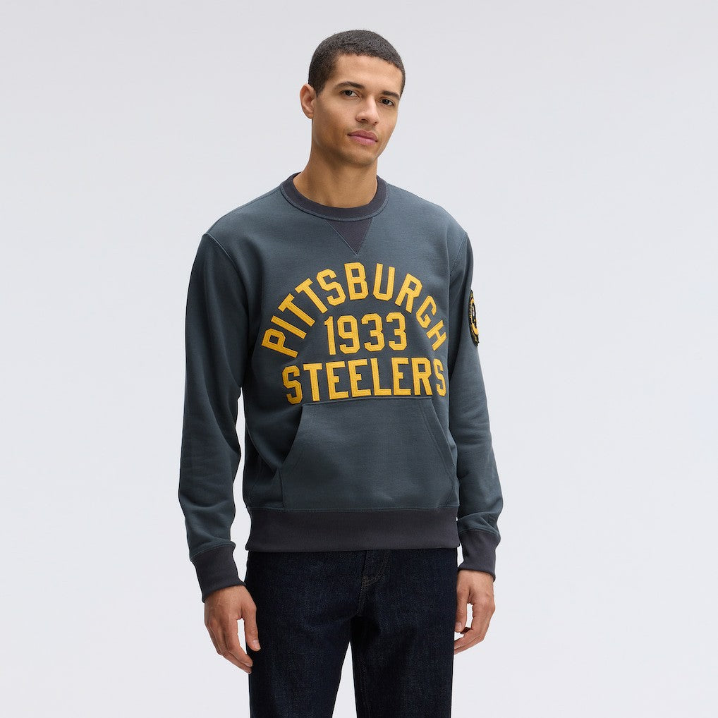 Pittsburgh Steelers IconicFleece Pocket Sweatshirt - Charcoal Sweatshirts