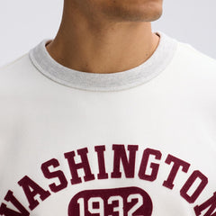 Washington Commanders IconicFleece Short Sleeve Sweatshirt - Oatmeal Sweatshirts