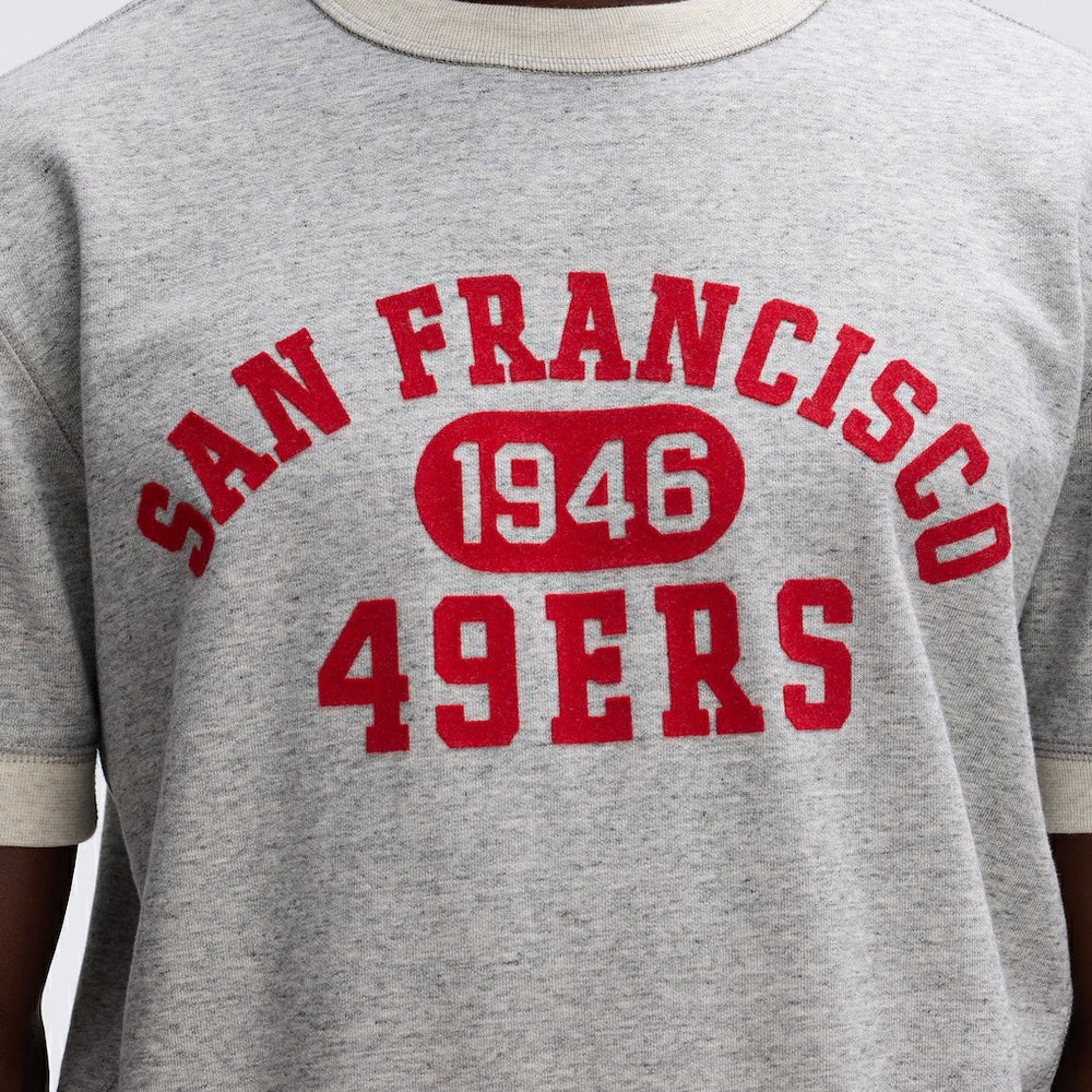 San Francisco 49ers IconicFleece Short Sleeve Sweatshirt - Heather Gray Sweatshirts