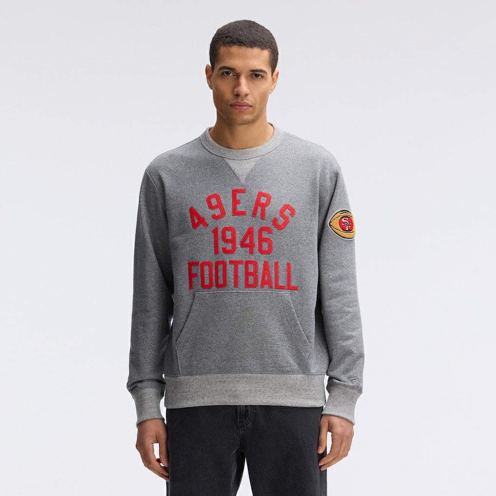 San Francisco 49ers IconicFleece Pocket Sweatshirt - Athletic Heather Gray Sweatshirts