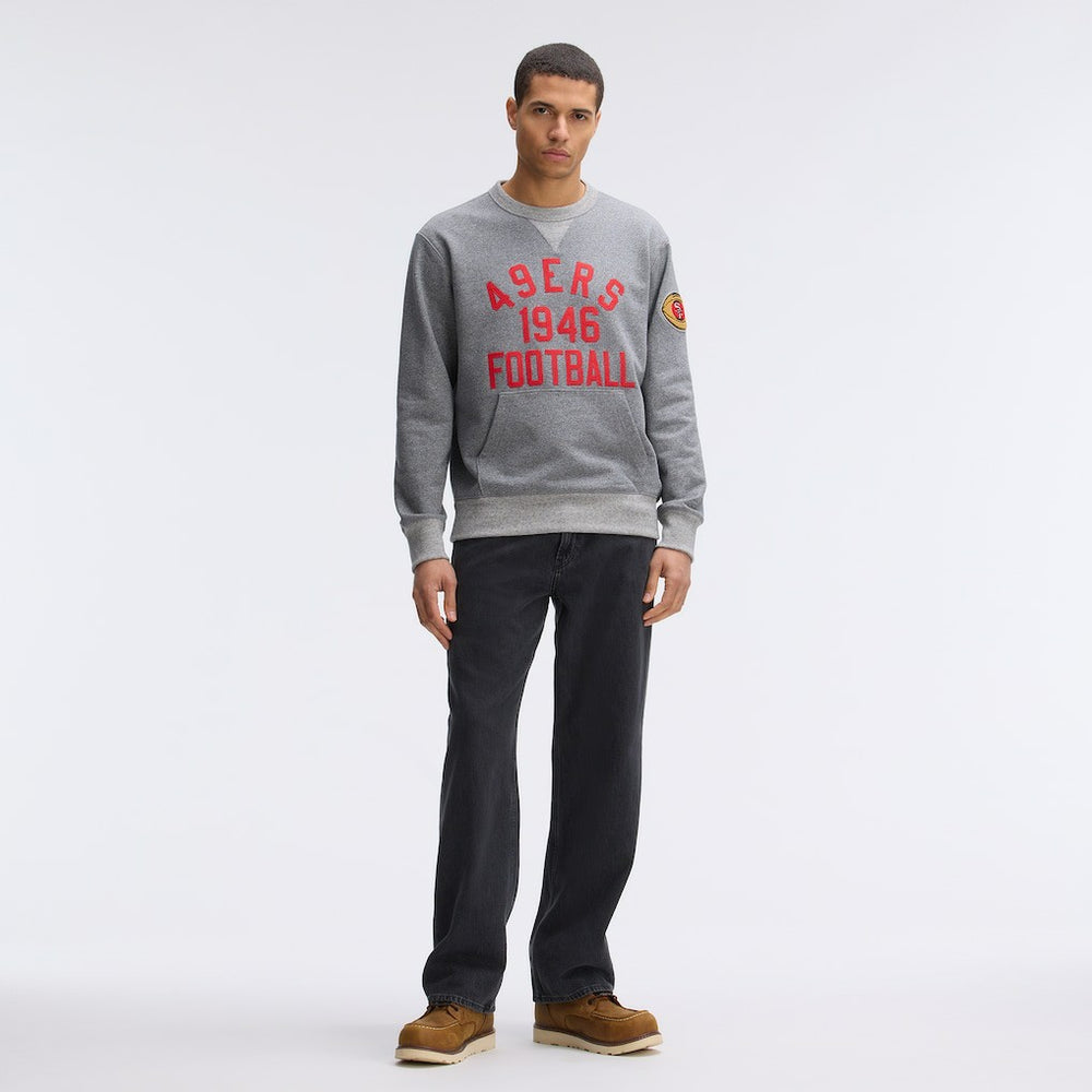 San Francisco 49ers IconicFleece Pocket Sweatshirt - Athletic Heather Gray Sweatshirts