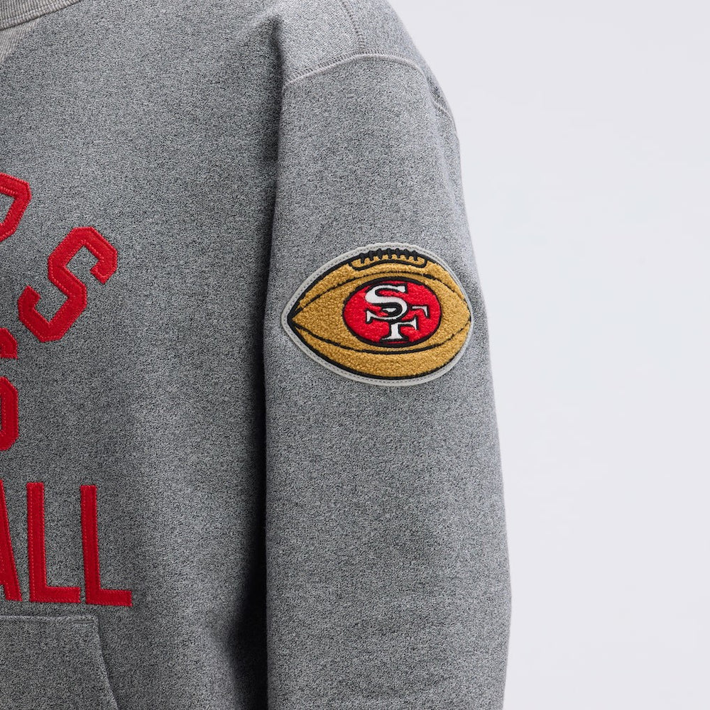 San Francisco 49ers IconicFleece Pocket Sweatshirt - Athletic Heather Gray Sweatshirts