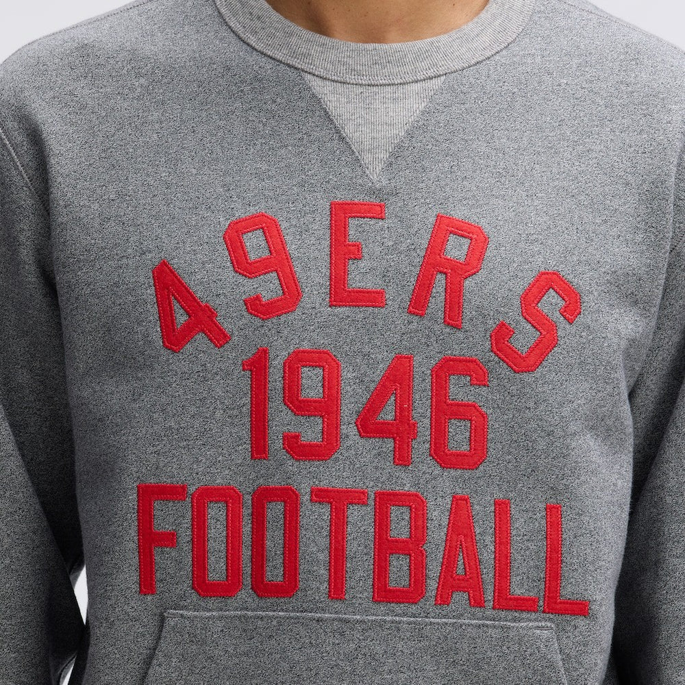 San Francisco 49ers IconicFleece Pocket Sweatshirt - Athletic Heather Gray Sweatshirts