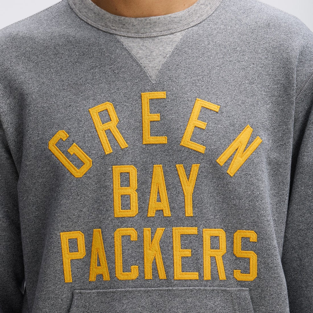 Green Bay Packers IconicFleece Pocket Sweatshirt - Athletic Heather Gray Sweatshirts