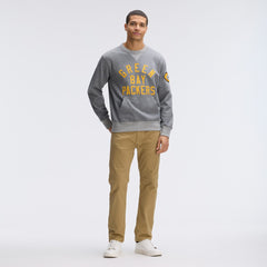 Green Bay Packers IconicFleece Pocket Sweatshirt - Athletic Heather Gray Sweatshirts