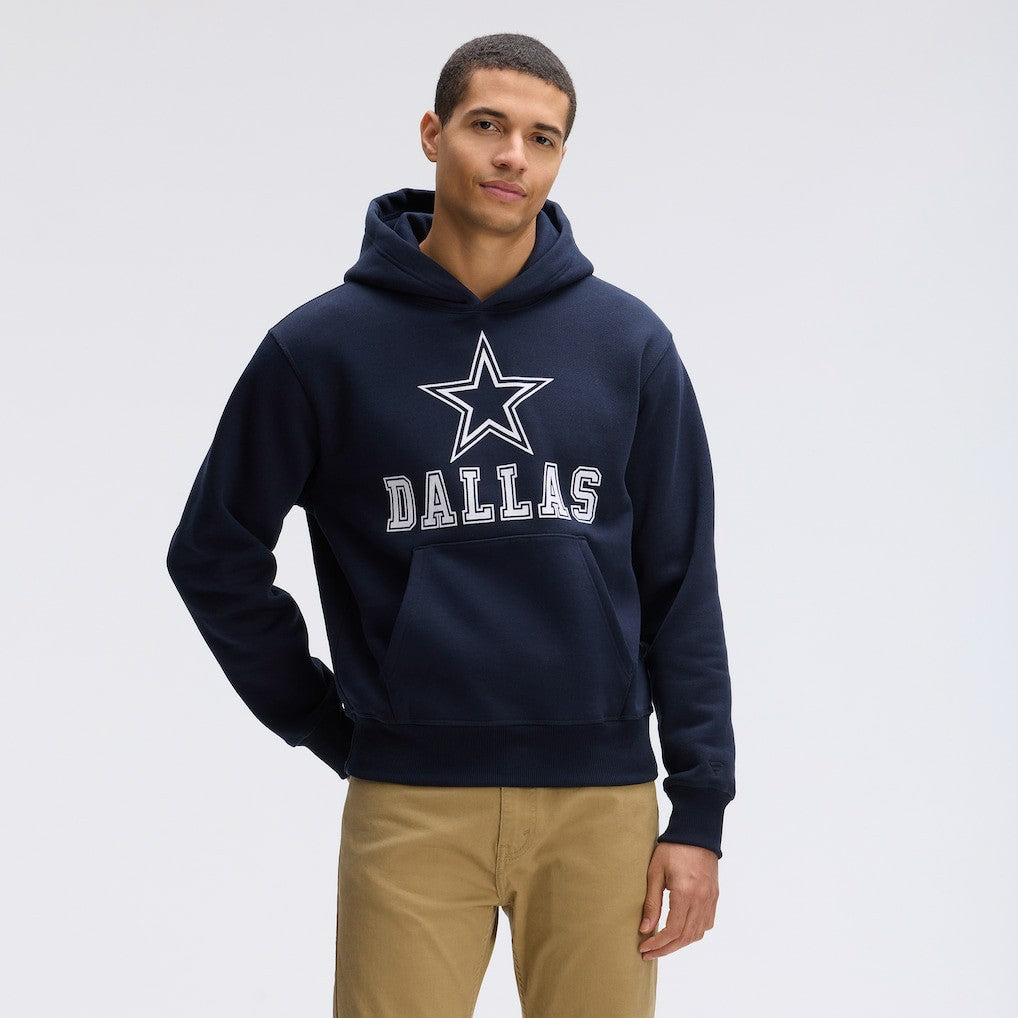 Dallas Cowboys IconicFleece Flocked Hoodie - Navy Hoodies