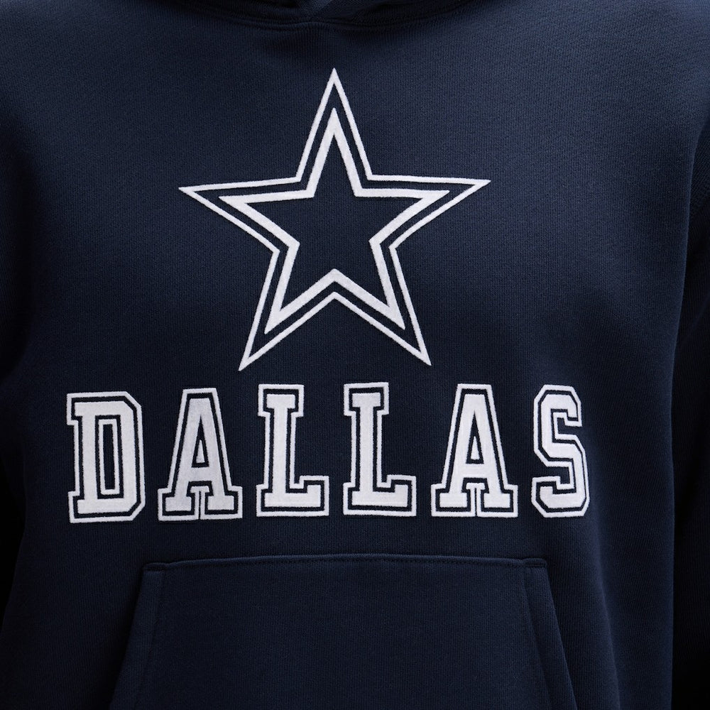 Dallas Cowboys IconicFleece Flocked Hoodie - Navy Hoodies