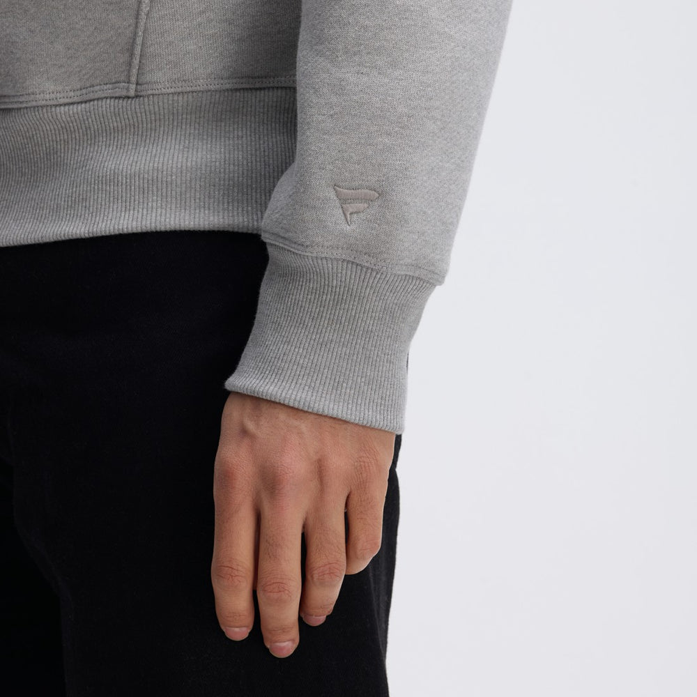 Las Vegas Raiders IconicFleece Flocked Hoodie - Heather Gray Hoodies