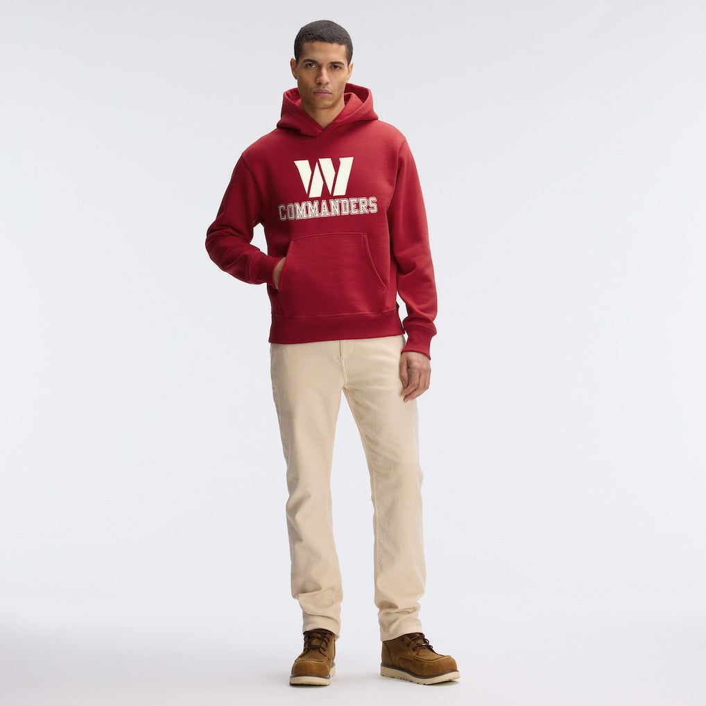 Washington Commanders IconicFleece Flocked Hoodie - Burgundy Hoodies