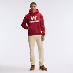 Washington Commanders IconicFleece Flocked Hoodie - Burgundy Hoodies