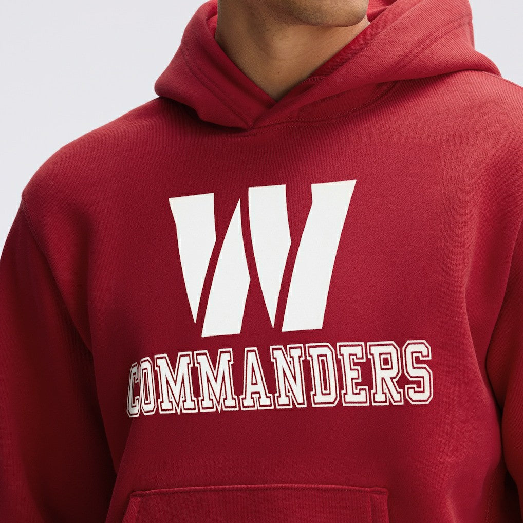 Washington Commanders IconicFleece Flocked Hoodie - Burgundy Hoodies