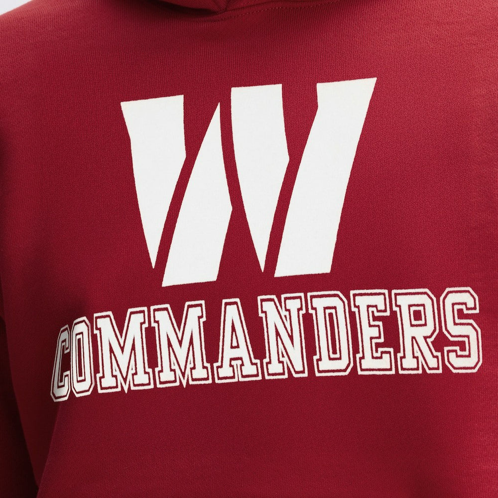 Washington Commanders IconicFleece Flocked Hoodie - Burgundy Hoodies
