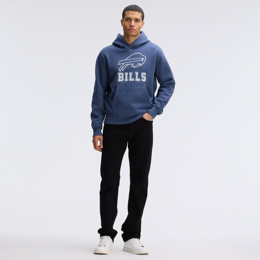 Buffalo Bills IconicFleece Flocked Hoodie - Royal Hoodies