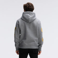 Green Bay Packers IconicFleece Letterman Hoodie - Athletic Heather Gray Hoodies