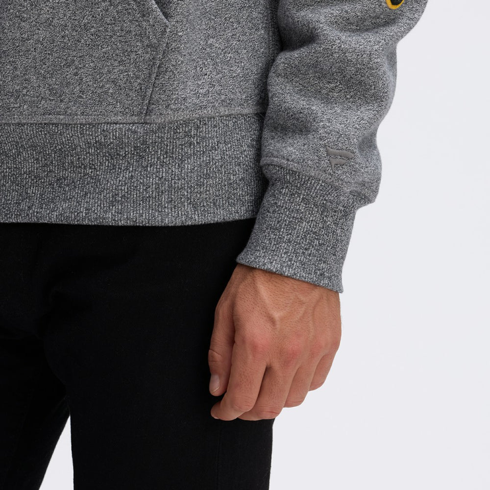 Green Bay Packers IconicFleece Letterman Hoodie - Athletic Heather Gray Hoodies