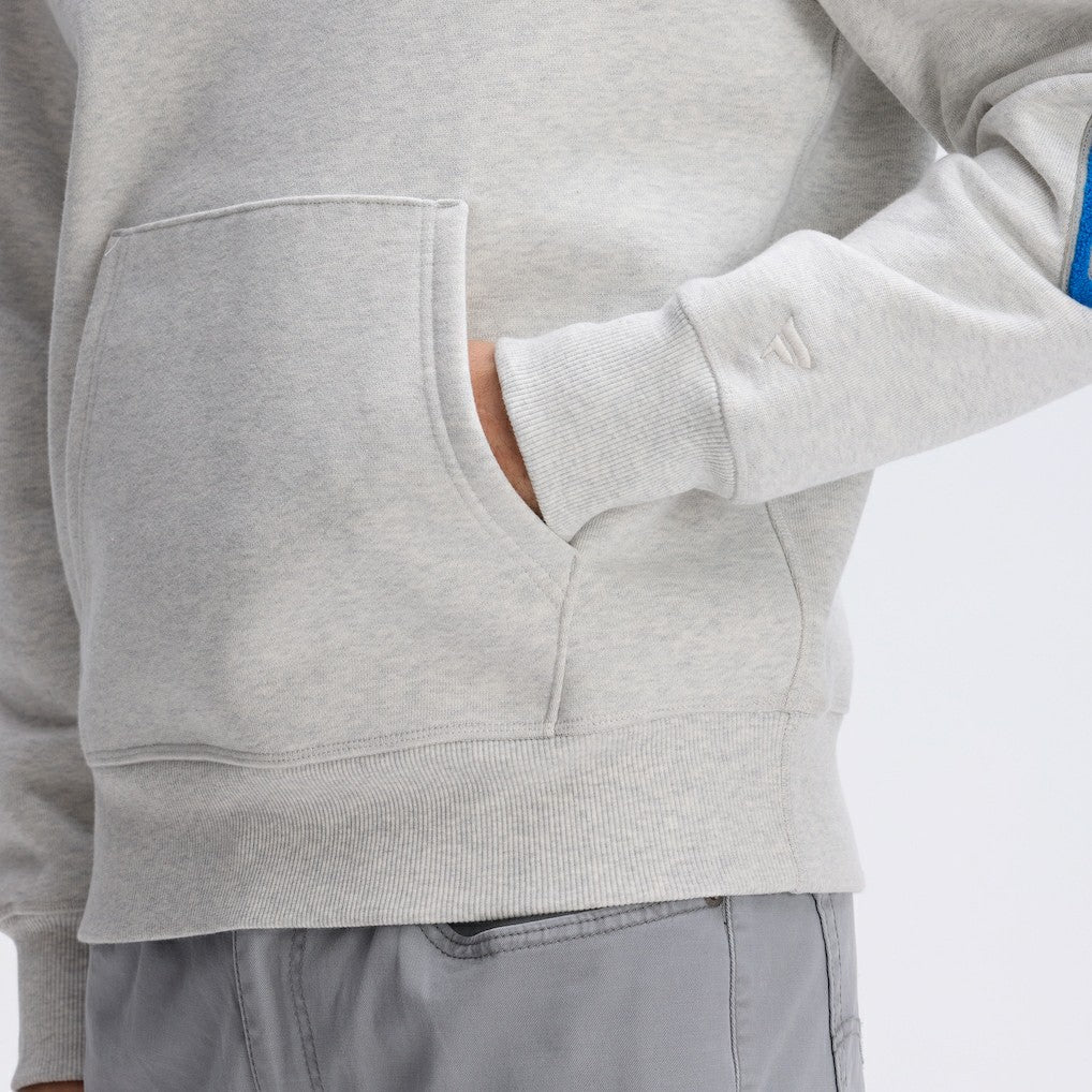 Detroit Lions IconicFleece Letterman Hoodie - Heather Gray Hoodies