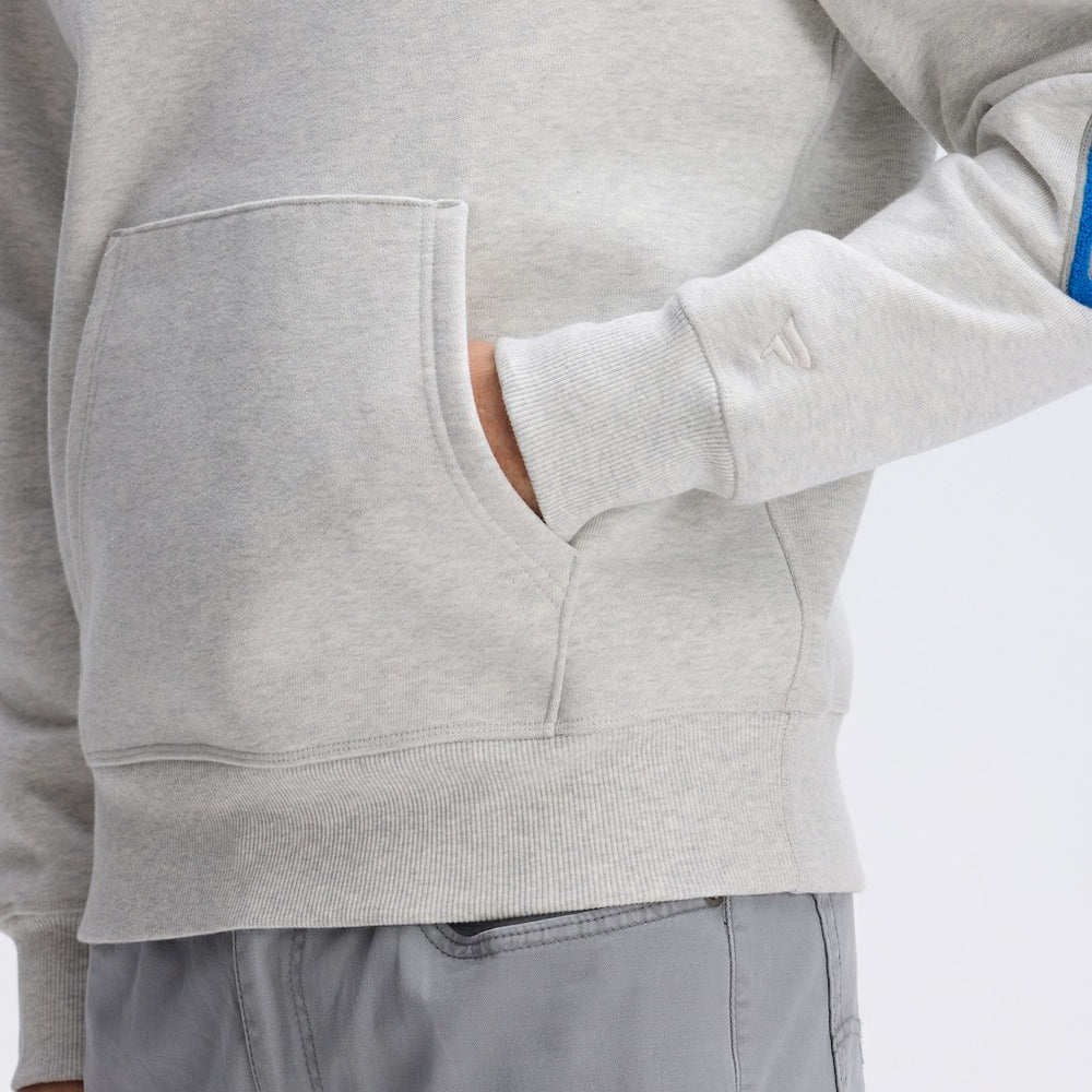 Detroit Lions IconicFleece Letterman Hoodie - Heather Gray Hoodies