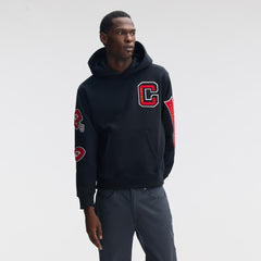 Kansas City Chiefs IconicFleece Letterman Hoodie - Black Hoodies
