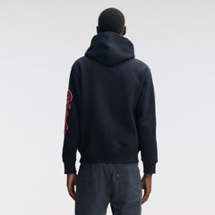 Kansas City Chiefs IconicFleece Letterman Hoodie - Black Hoodies