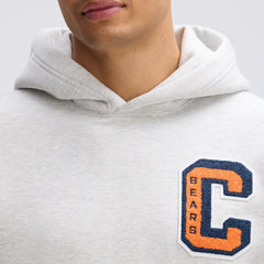 Chicago Bears IconicFleece Letterman Hoodie - Heather Gray Hoodies