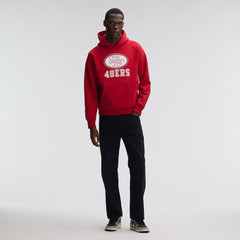 San Francisco 49ers IconicFleece Flocked Hoodie - Scarlet Hoodies