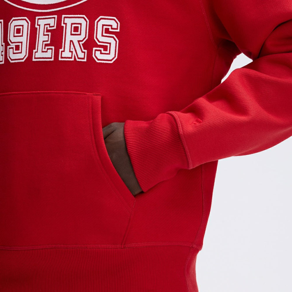 San Francisco 49ers IconicFleece Flocked Hoodie - Scarlet Hoodies