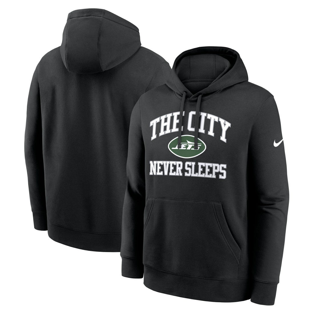 New York Jets The City Never Sleeps Club Fleece Hoodie - Black Hoodies
