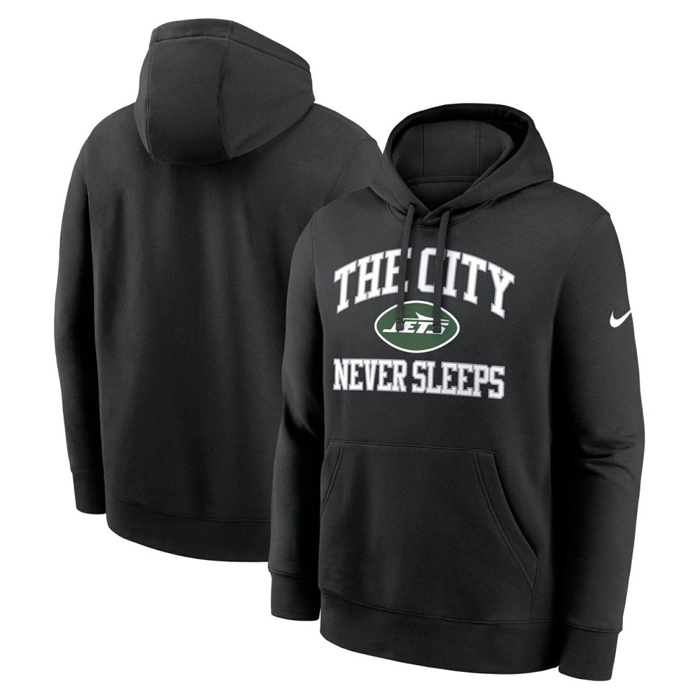 New York Jets The City Never Sleeps Club Fleece Hoodie - Black Hoodies