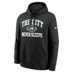 New York Jets The City Never Sleeps Club Fleece Hoodie - Black Hoodies