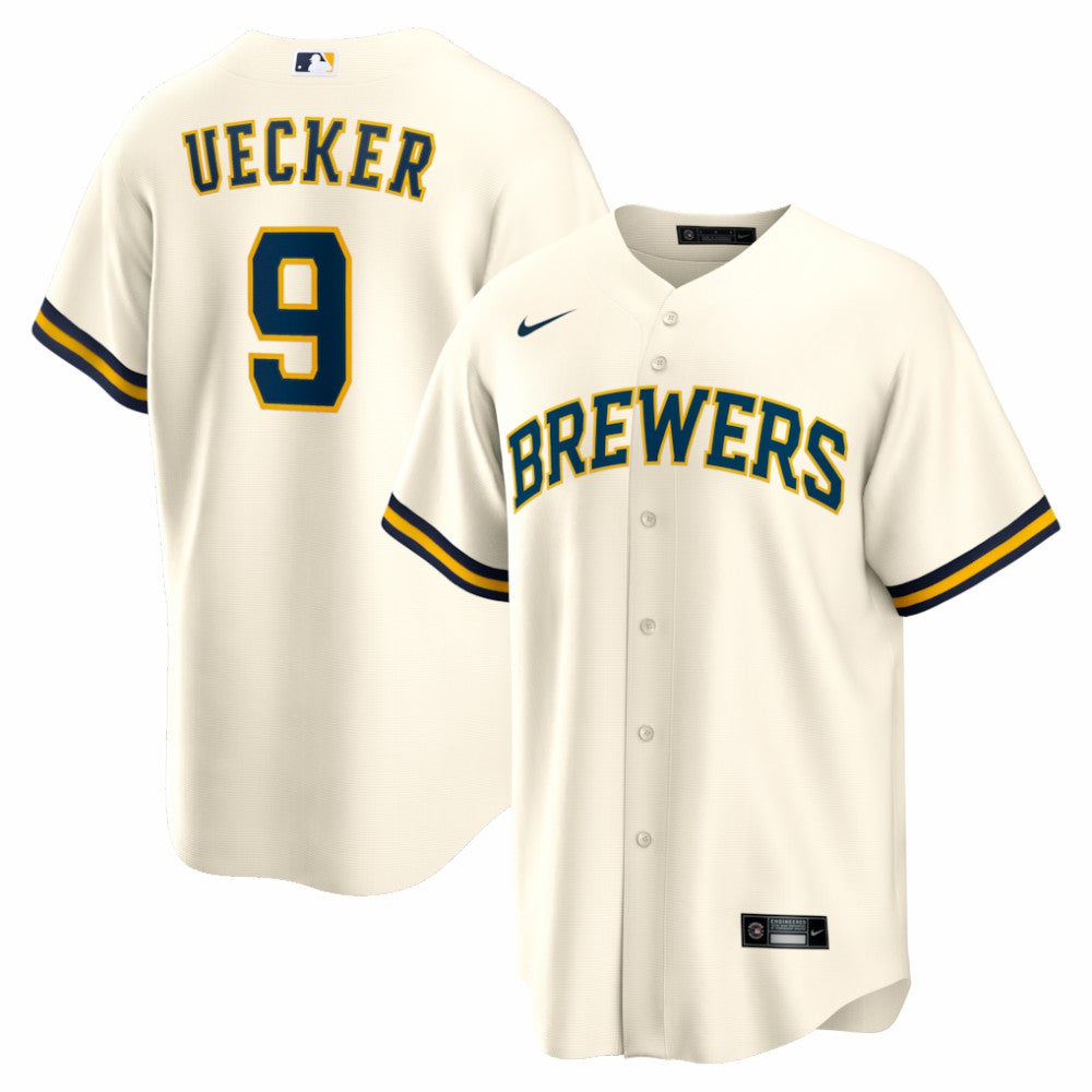 Bob Uecker Milwaukee Brewers Nike Home Retired Player Replica Jersey - Cream Jerseys