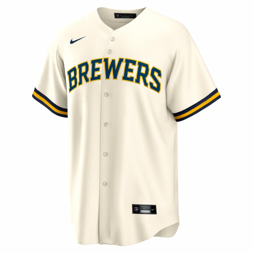 Bob Uecker Milwaukee Brewers Nike Home Retired Player Replica Jersey - Cream Jerseys